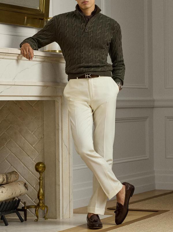 #5: سترة من الكشمير محبوكة برقبة ثابتة - INVERNESS LODEN MELANGE