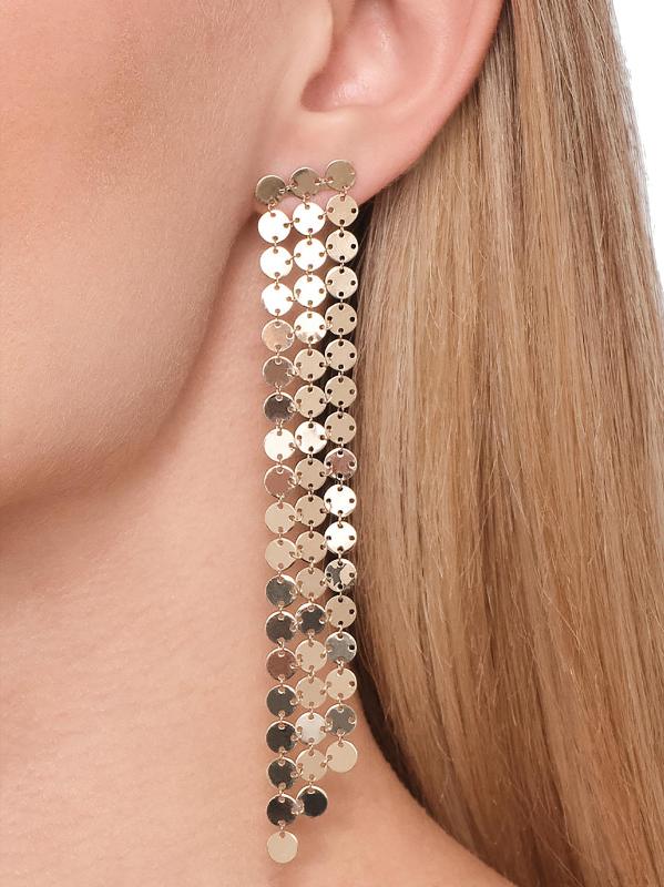 #2: أقراط Chainmail من الذهب الأصفر عيار 14 قيراطًا - أصفر + ذهبي