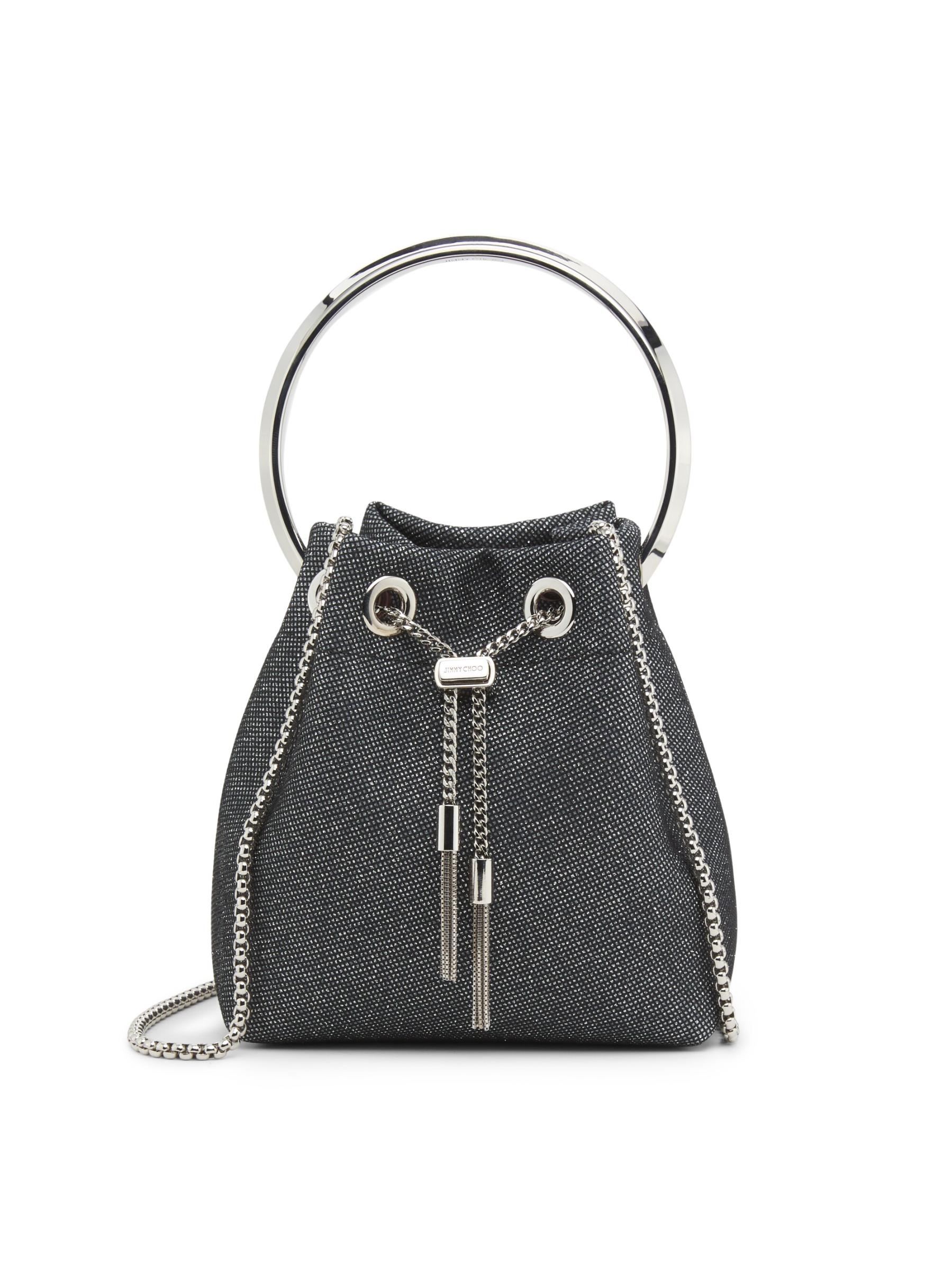 JIMMY CHOO Bon Bon ラフィア バケットバッグ 装飾付き JIMMY CHOO Bon Bon レザー バケットバッグ | NET-A-PORTER