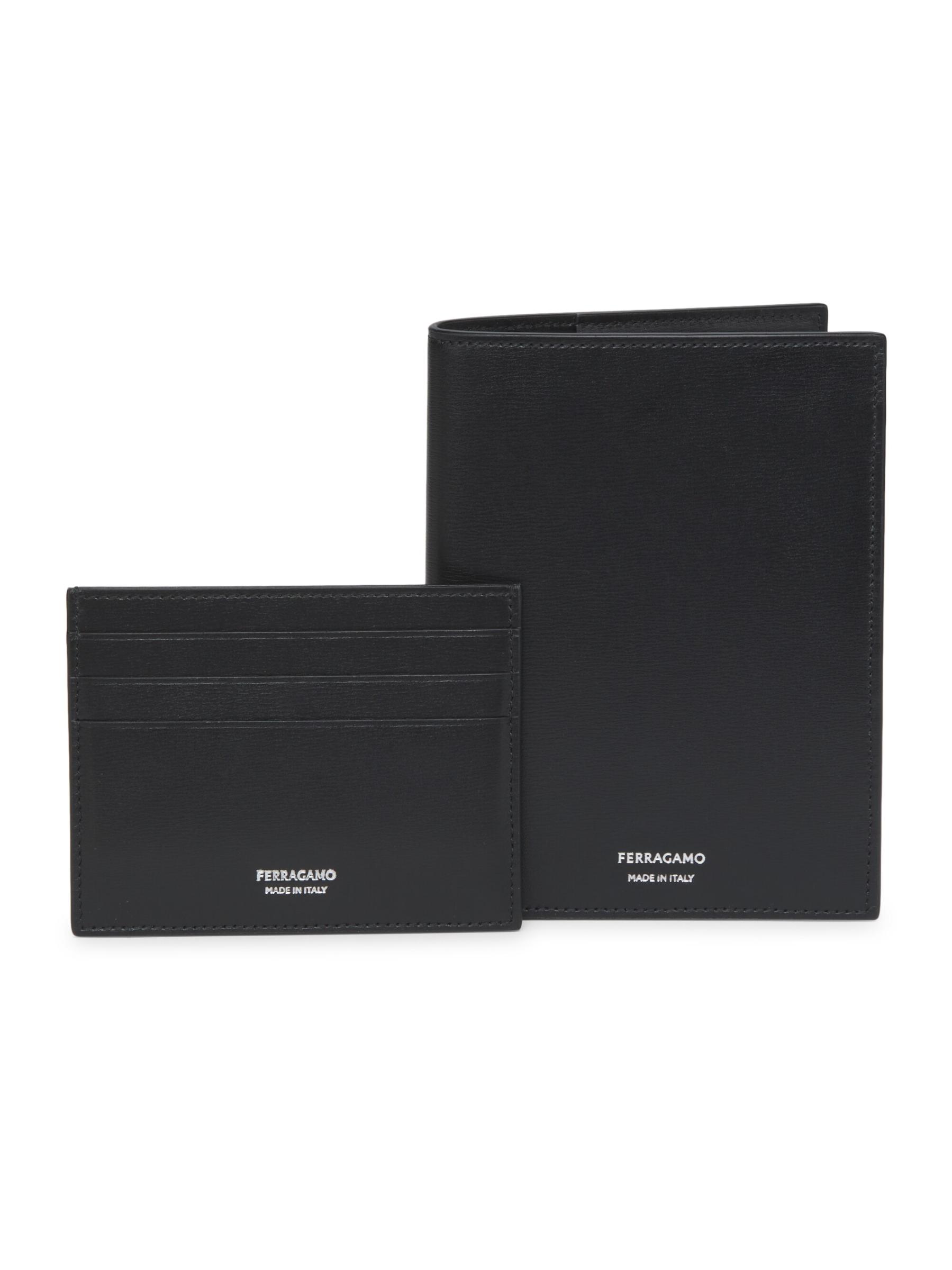 Shop Ferragamo - Leather Passport Holder & Card Case Set