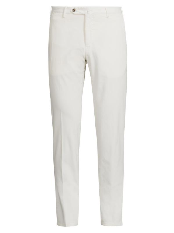 Soft Stretch Button-Tab Slim Pants