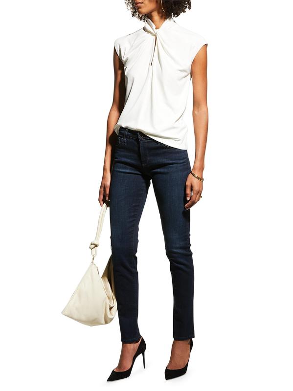 #5: بنطال جينز بريما منخفض الارتفاع قابل للتمدد - أزرق