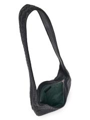 【BOTTEGA VENETA】イントレチャート バーギュル クロスバッグ ブラックスモール イントレチャート ファスナー トートバッグ