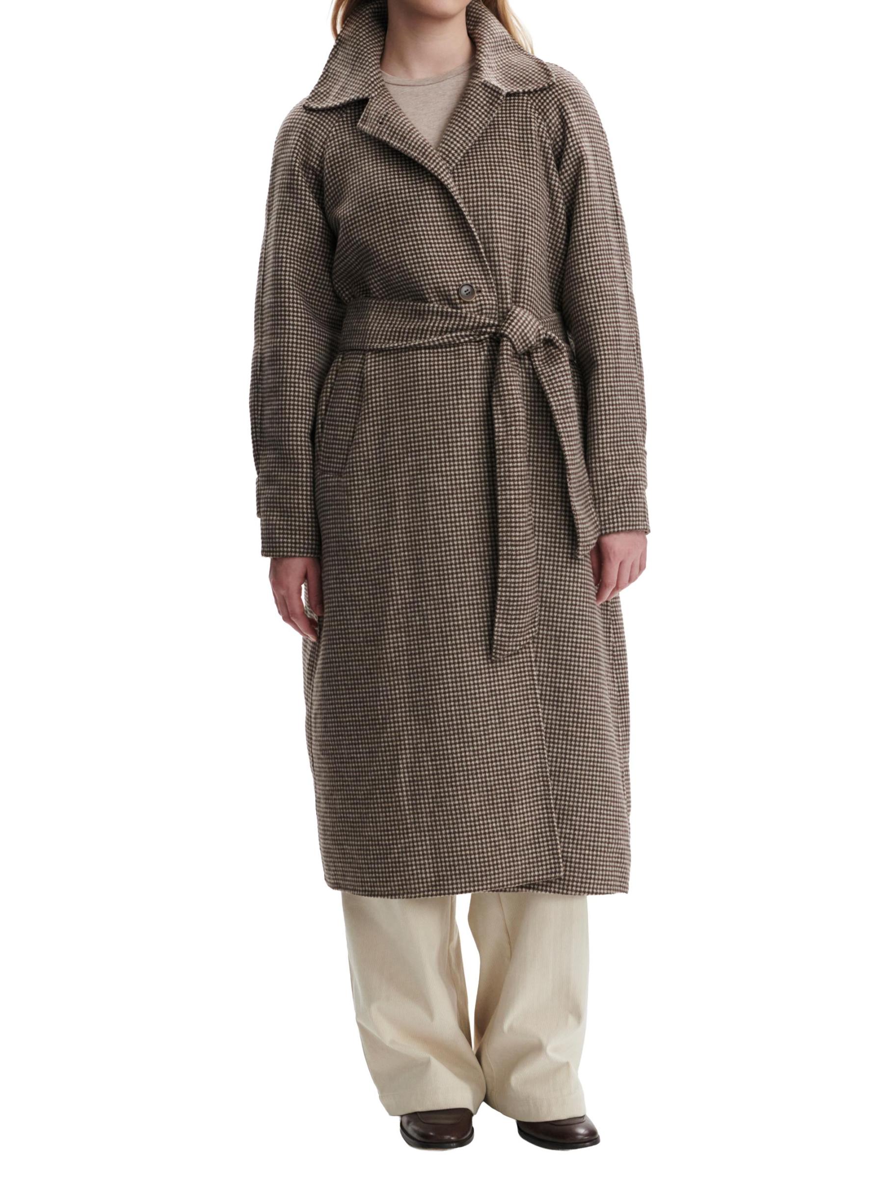 INTERIM インテリム TWEED BELTED OVER COAT INTÉRIM】HYPER BIG LOVAT TWEED SINGLE RANGE BELTED OVER COAT