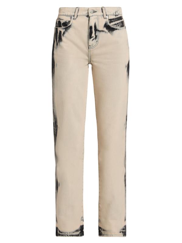 بنطال جينز ريمان آسيد واش بساق مستقيمة