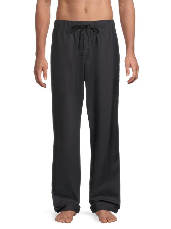 #2: بنطال بيجاما من القطن البوبلين - دخان أسود