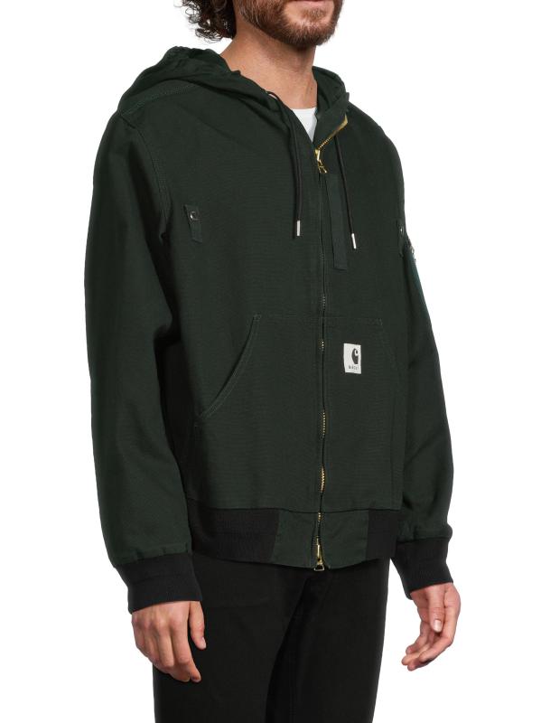 Shop Sacai - Sacai x Carhartt WIP Washed Duck Hooded Jacket