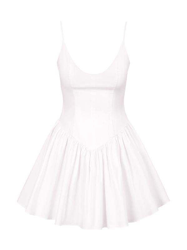Shop STAUD - Dena Stretch-Cotton Sleeveless Minidress | Saks