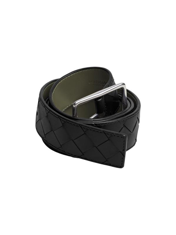 #3: حزام ريفيرسو إنتريشياتو الجلدي - جلد التمساح الأسود