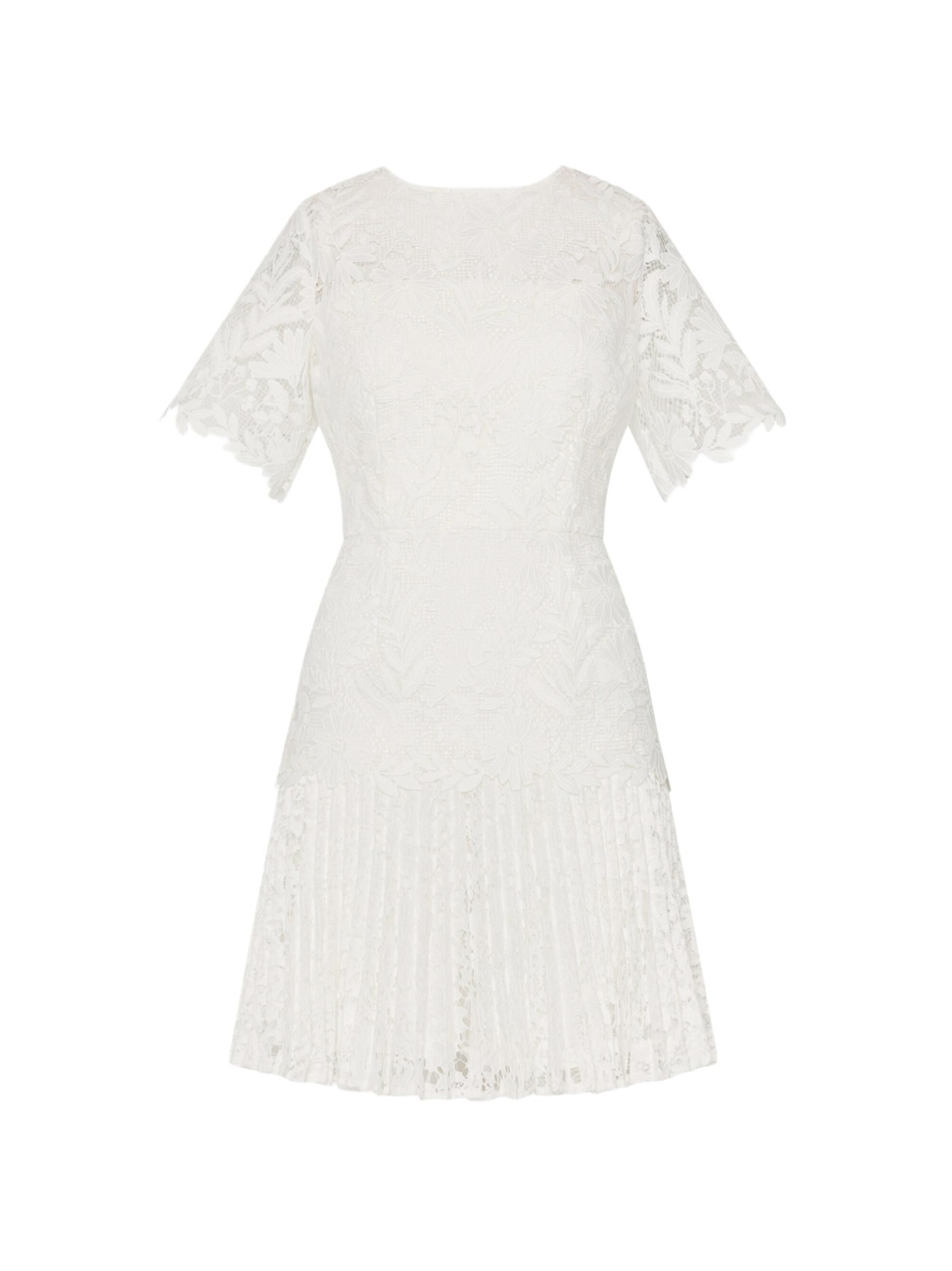 2025春夏【ZIMMERMANN】ペイズリープリーツミニドレス Milly - ニコレッタ ミックスレース プリーツ ミニドレス を