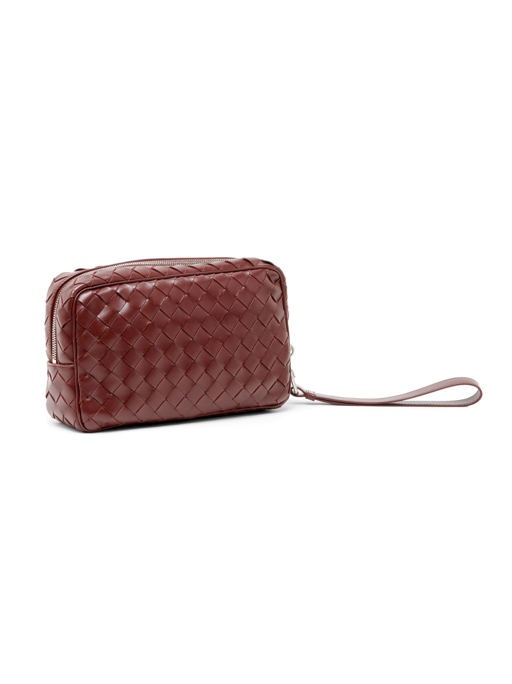 ボッテガヴェネタ◆直営 イントレチャート リストレット ポーチ Bottega Veneta - イントレチャートレザーリストレットポーチ を