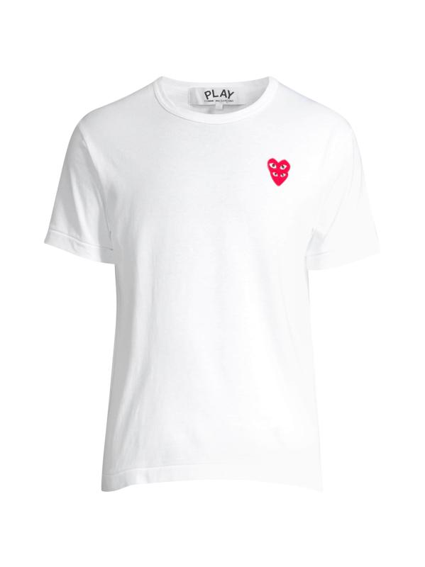 国内発送♥COMME des GARCONS Play ダブルハートTシャツ PLAY COMME des GARCONS プレイコムデギャルソン Tシャツ DOUBLE
