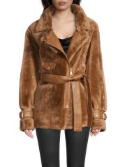 Shop Nicole Benisti - Elizabeth Shearling Belting Jacket | Saks