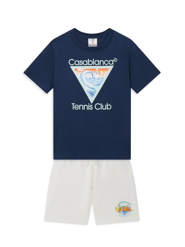 【Casablanca】 テニスパステルTシャツ コットン 関税送料込 casablanca-tennis-pastelle-t-