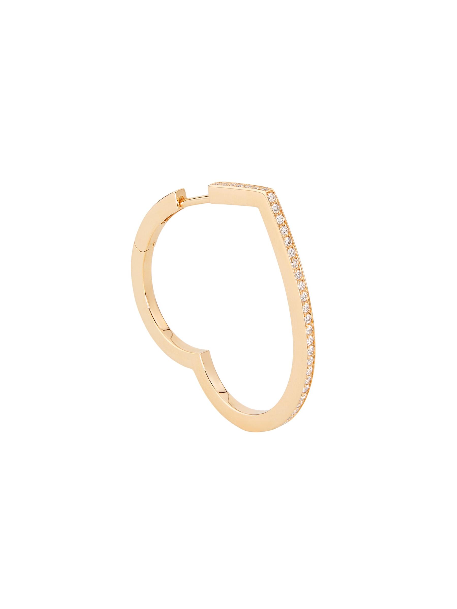 【REPOSSI】18Kローズゴールド ハート シングルピアス S REPOSSI】18Kローズゴールド ハート シングルピアス S
