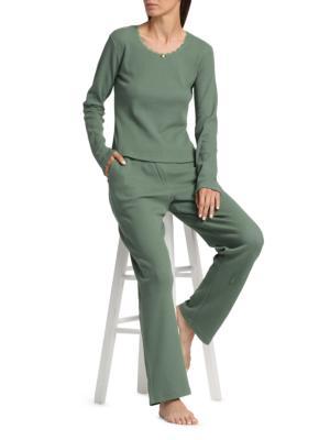 #7: بيجامة كلير وافل القطنية - طحلب