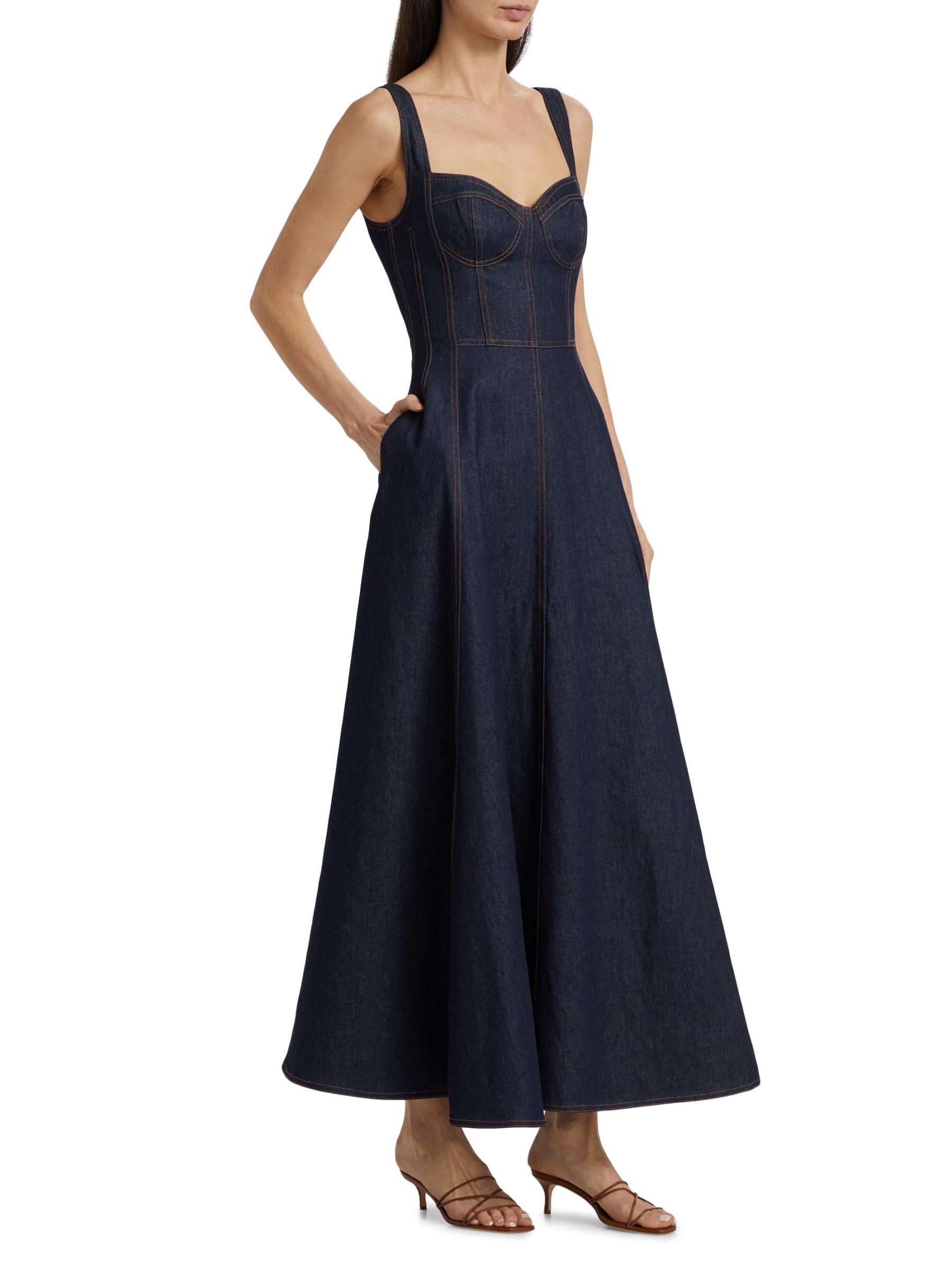 Shop Nicholas the Label - Anya Cotton Fit & Flare Maxi Dress