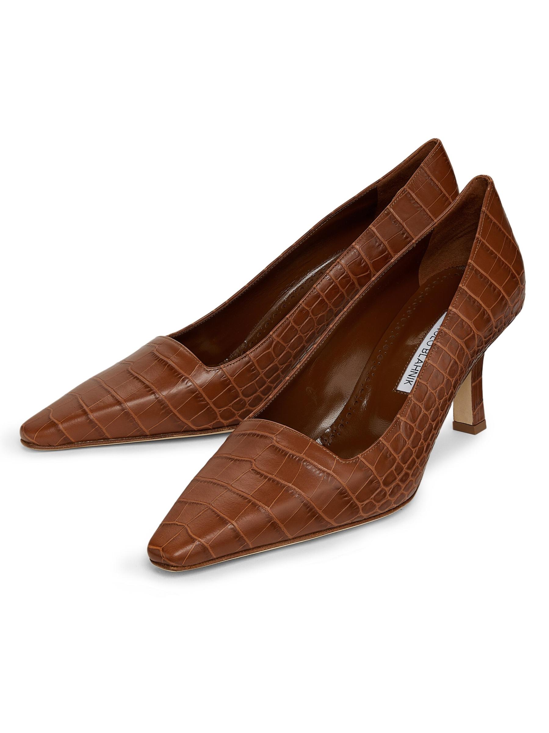 【美品】 マノロブラニク　レザー　パンプス　ハイヒール　リボンデザイン　黒 MANOLO BLAHNIK マノロブラニク Manolo Blahnik パンプス ヒール