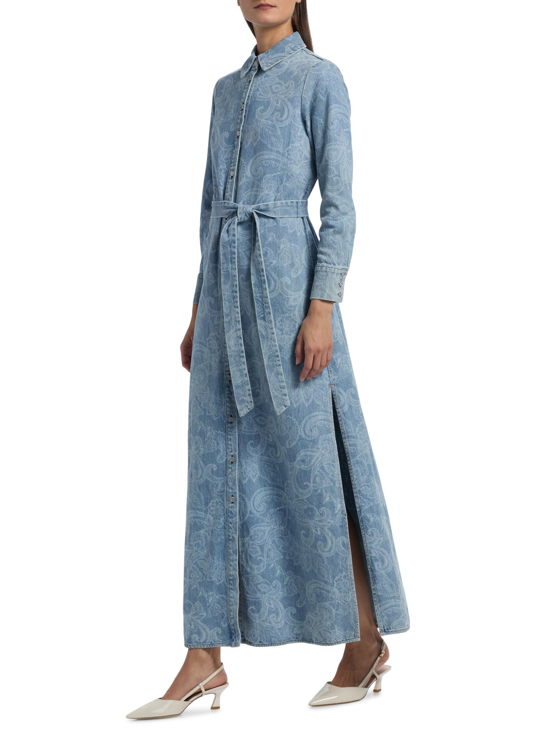 ALICE+OLIVIA アリスアンドオリビア デニムワンピース CHASSIDY Alice + Olivia - シャシディ・デニム・マキシシャツドレス を