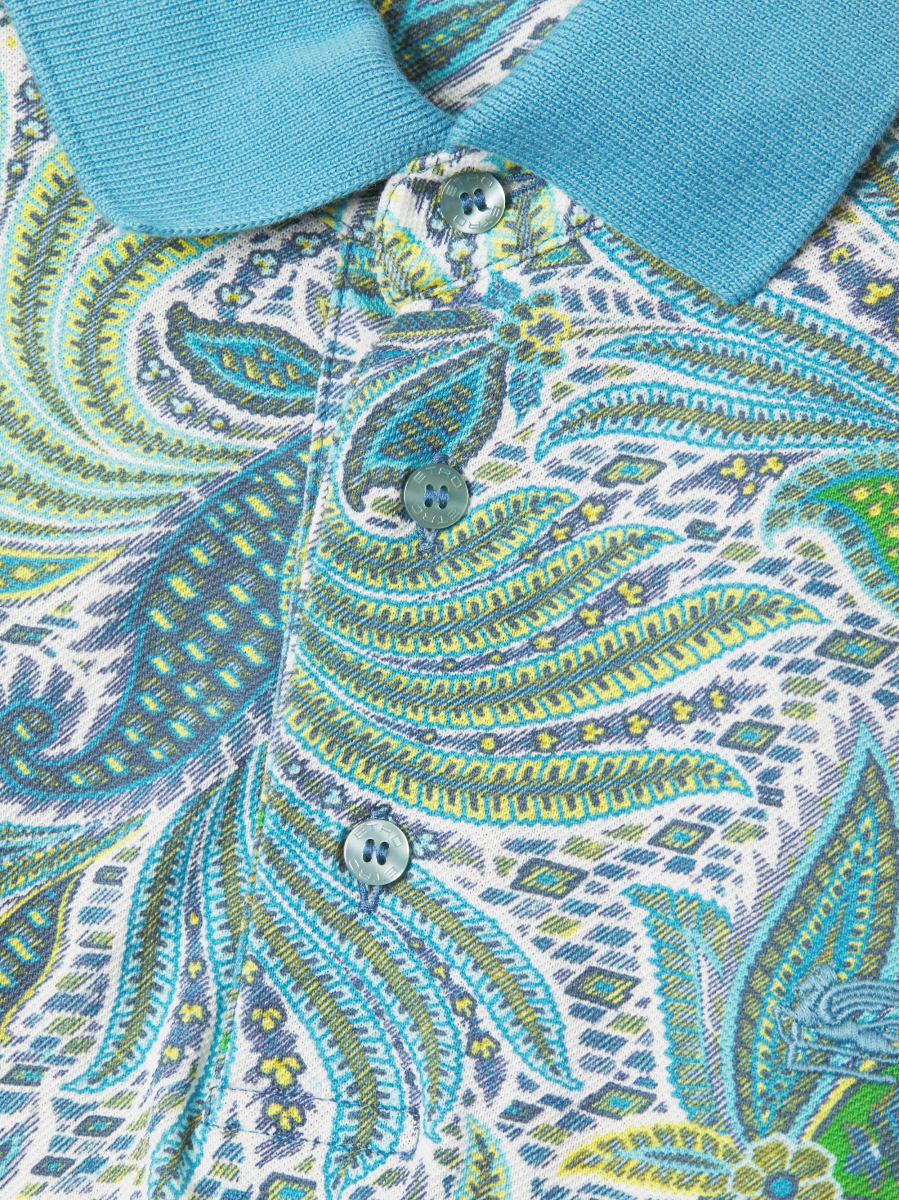 ETRO - ペイズリー・コットン・ポロシャツ をオンライン購入