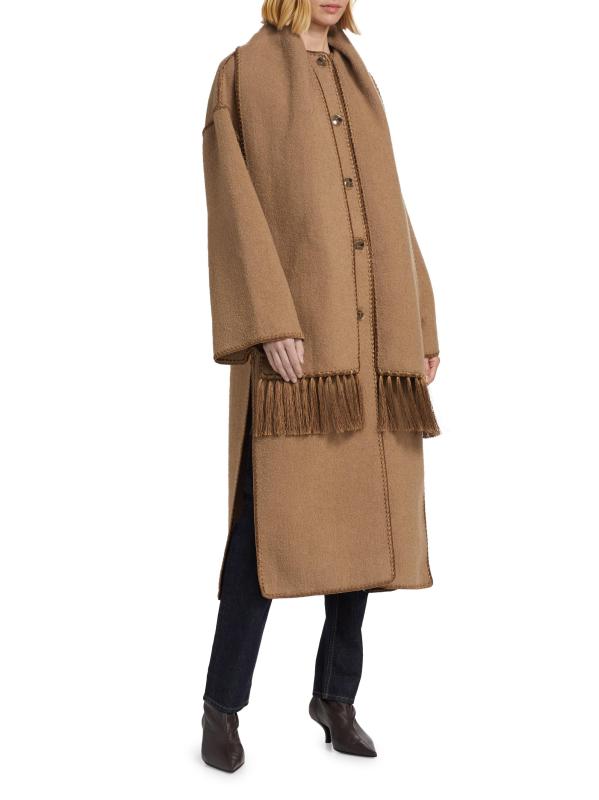 Totême - 刺繍スカーフ・コート をオンライン購入 | Saks Fifth