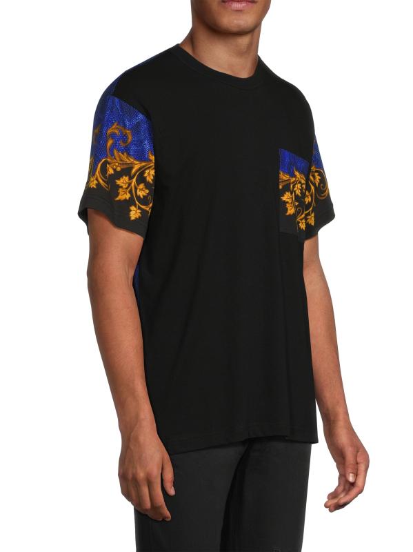 Shop Versace Jeans Couture - Printed Crewneck T-Shirt | Saks