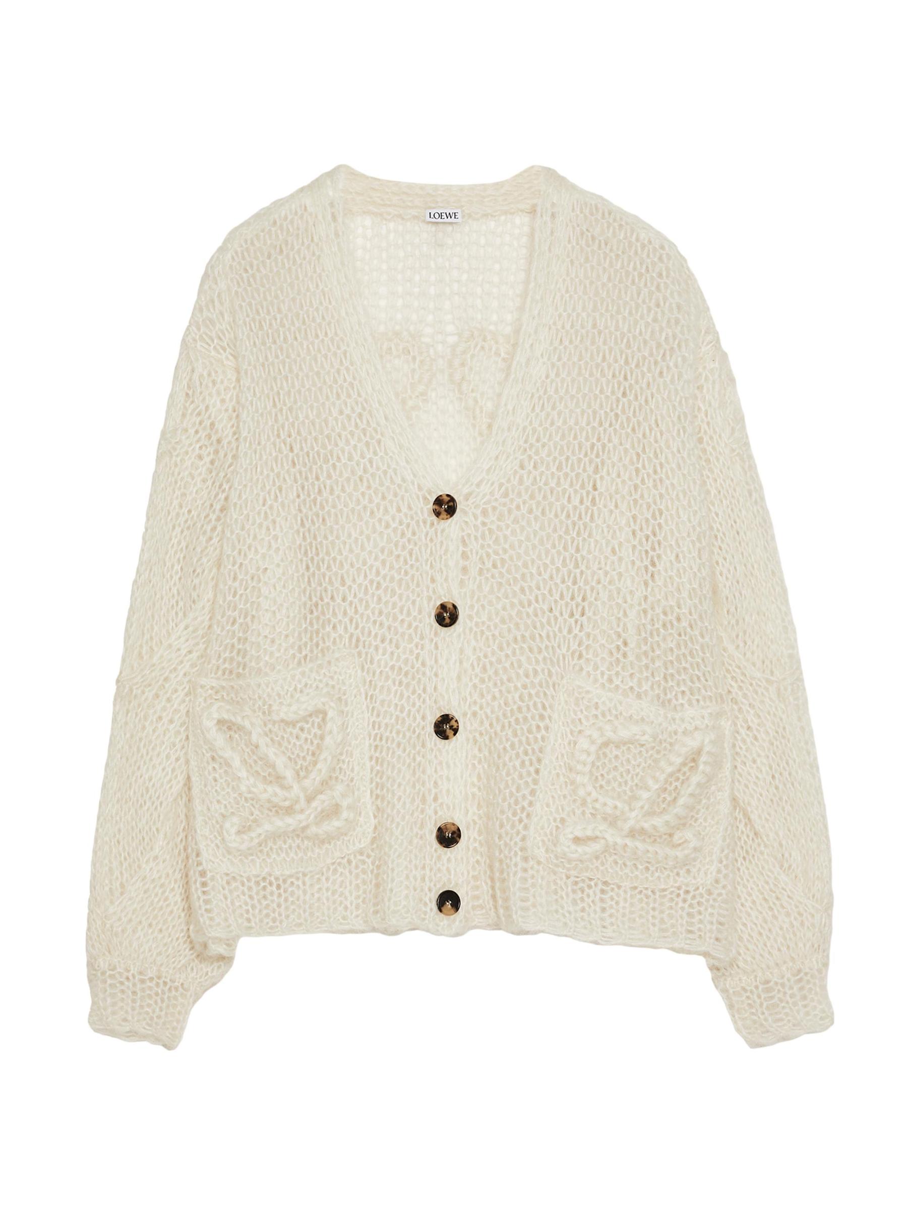 【専用】LOEWEストライプモヘアカーディガン Mサイズ めるる着用【関税・送料込】LOEWE アナグラムモヘアカーディガン