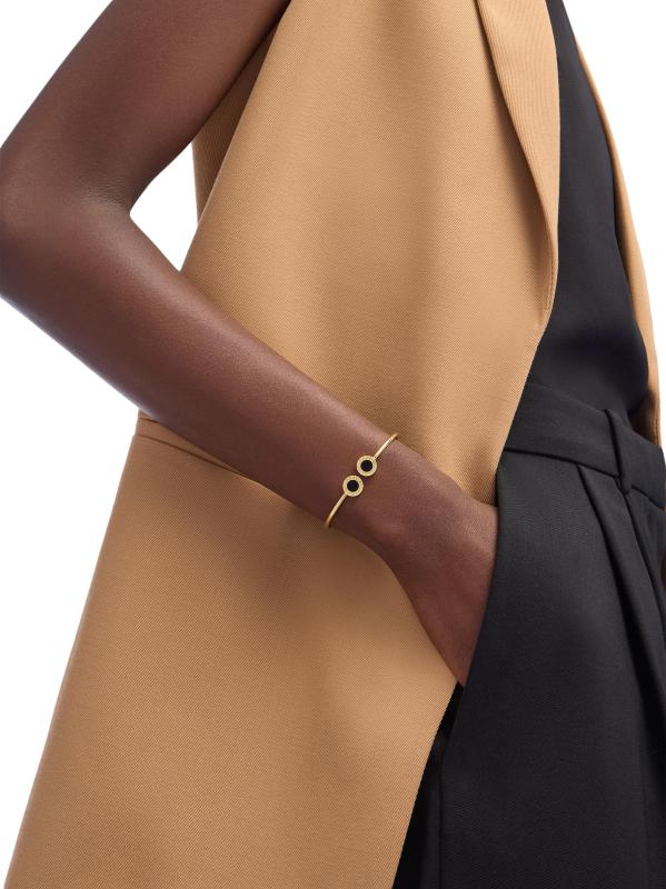 #3: سوار بولغري بولغري من الذهب الأصفر عيار 18 قيراط والأونيكس الأسود - أصفر + ذهبي