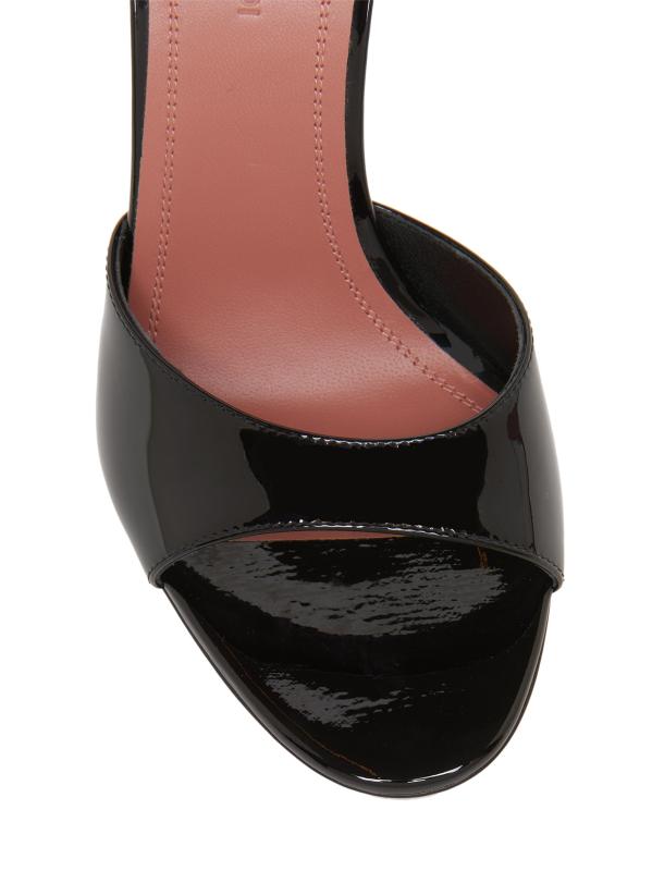 #5: بغال Elodie المصنوعة من الجلد اللامع - أسود لامع