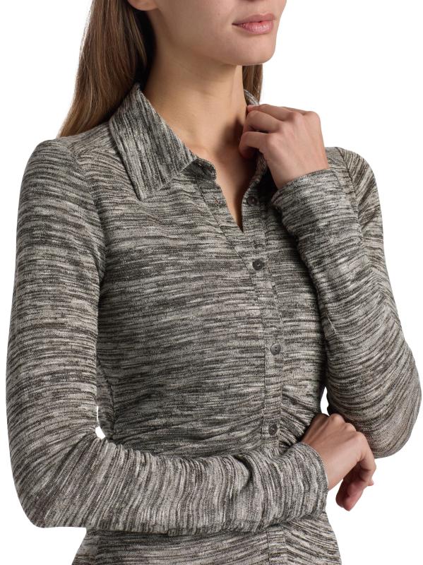 #5: فستان بولو متوسط الطول من راشيل سبيس داي - صبغة بلاك وايت سبيس