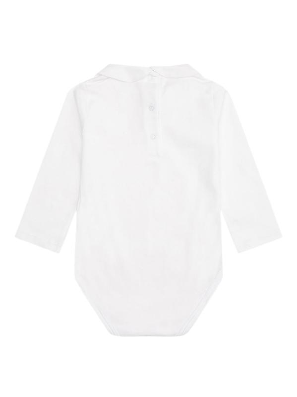 #2: بدلة داخلية مطرزة على شكل دب صغير للأطفال - أبيض