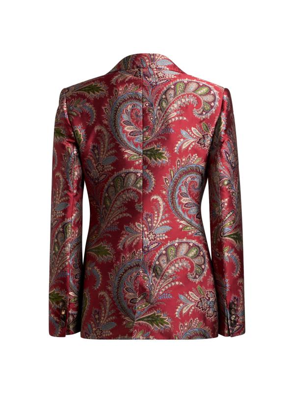 #2: بليزر بيزلي بنقشة الزهور - أحمر متعدد
