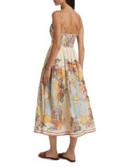 Shop Zimmermann - Tallow Linen Fit & Flare Midi-Dress | Saks