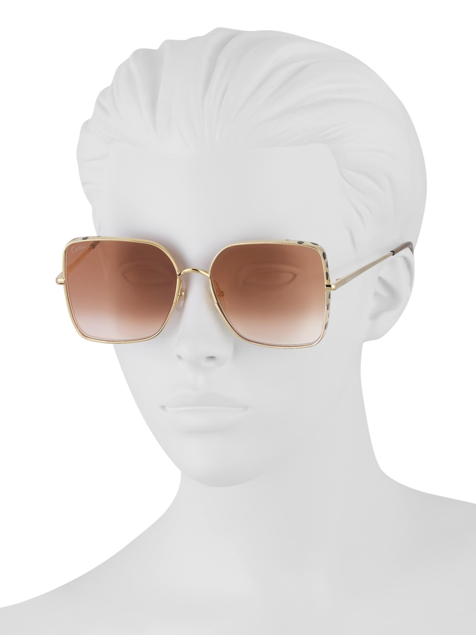 新作*Cartier*スクエアサングラス パンテール ドゥ カルティエ Cartier - パンテール ドゥ カルティエ 59MM スクエア