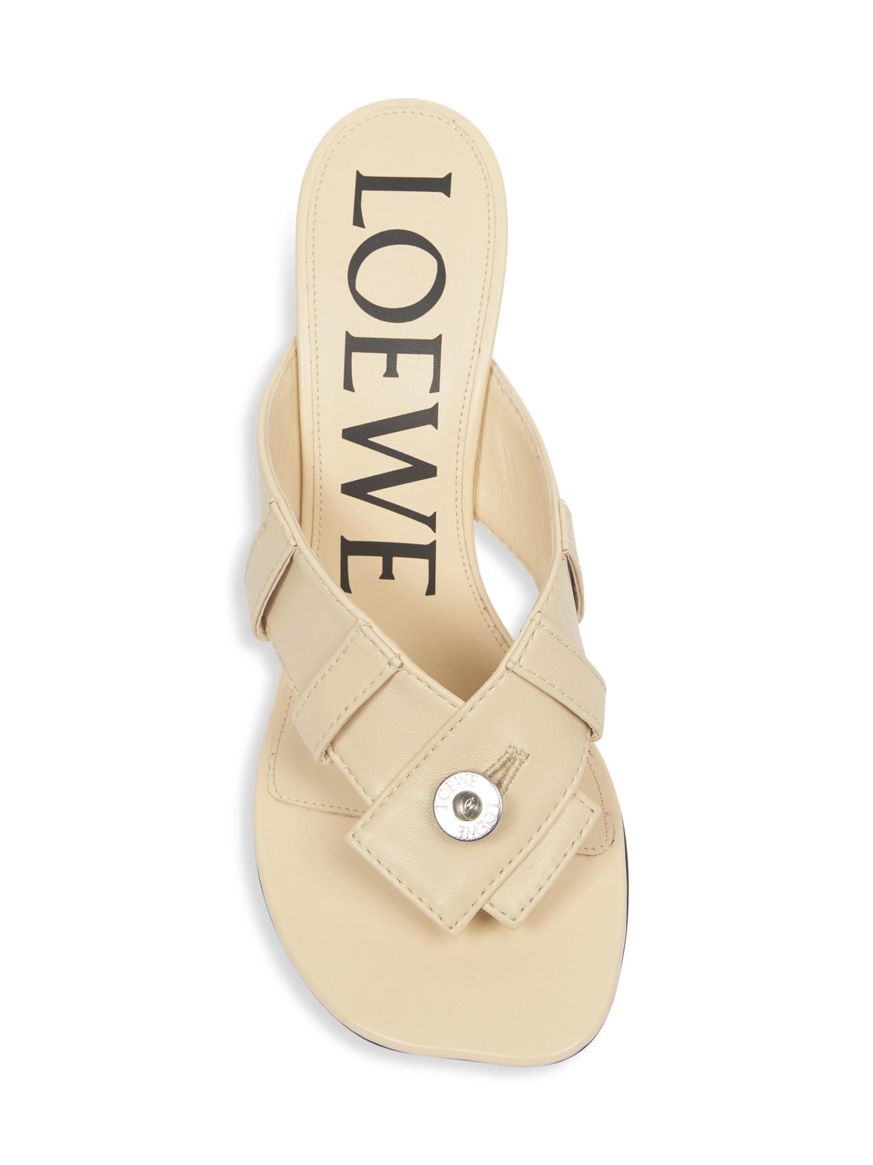 Shop Loewe - Toy Panta 90MM Leather Sandals | Saks Fifth