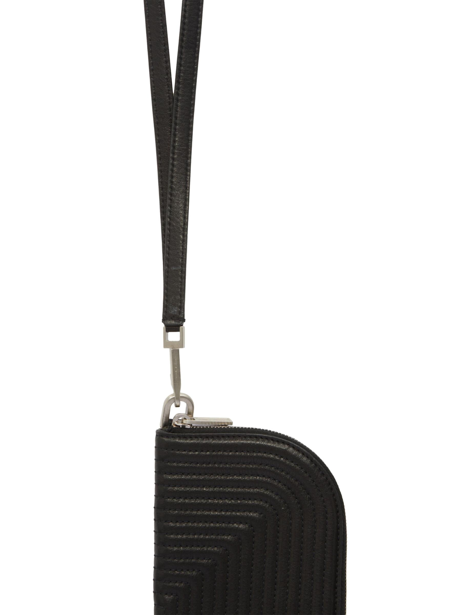 Shop Rick Owens - Quilted Leather Neck Wallet | Saks Fifth