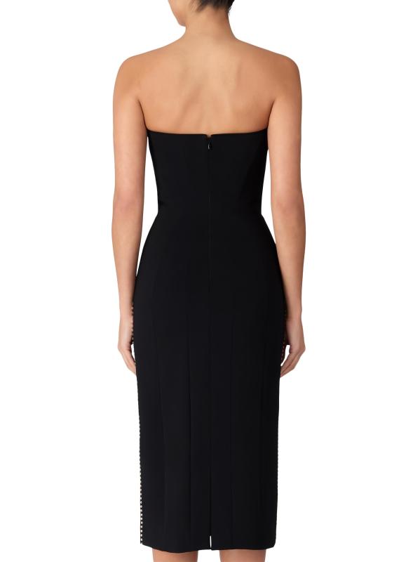 #3: فستان كوكتيل فيريتي بدون حمالات من حجر الراين - عرق السوس