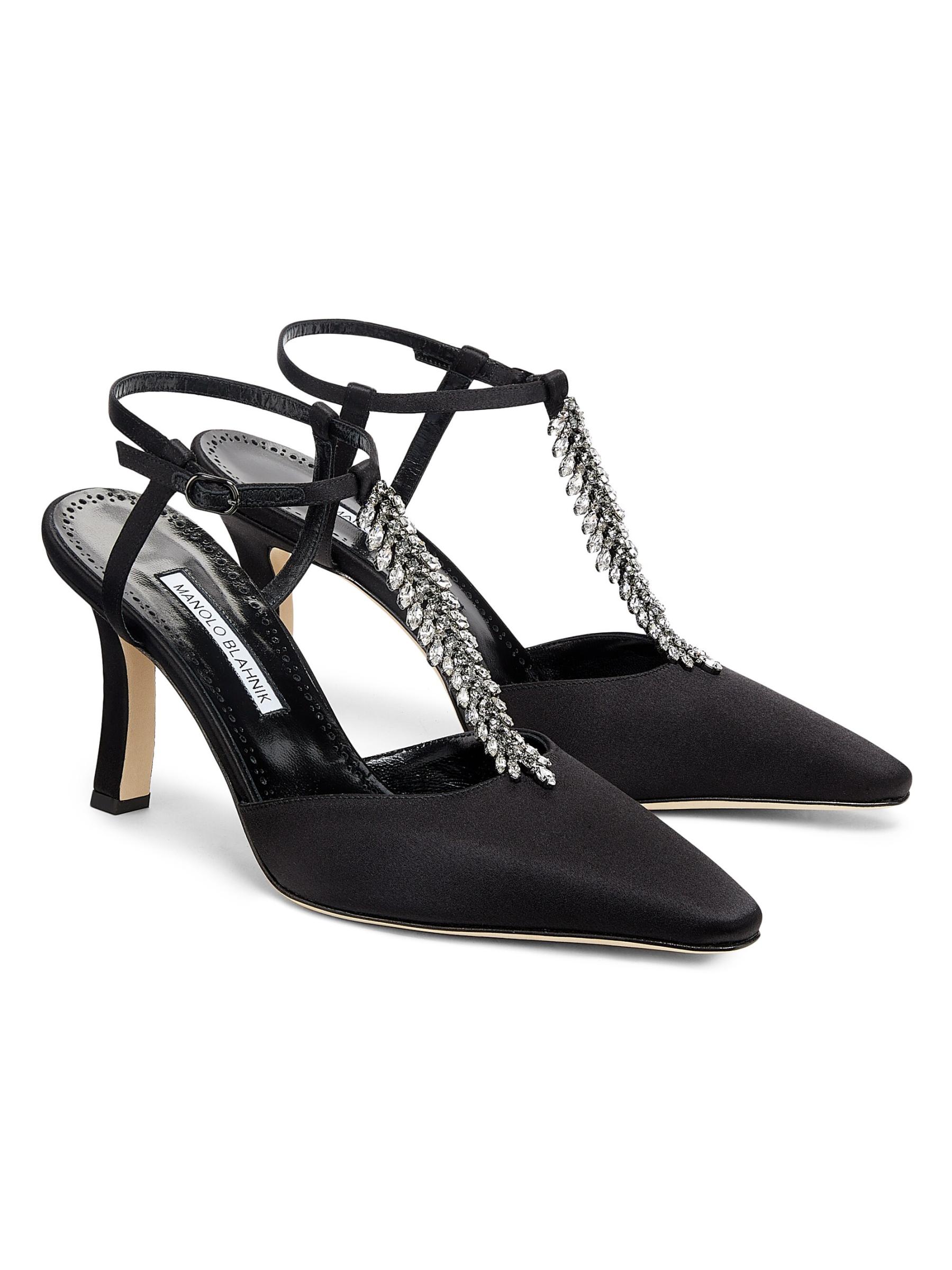 Manolo Blahnik - スフィーク サテン エンベリッシュド T
