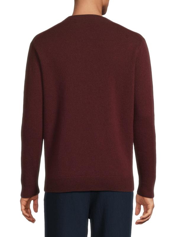 #4: سترة ستيتسمان من الكشمير برقبة مستديرة - بوردو