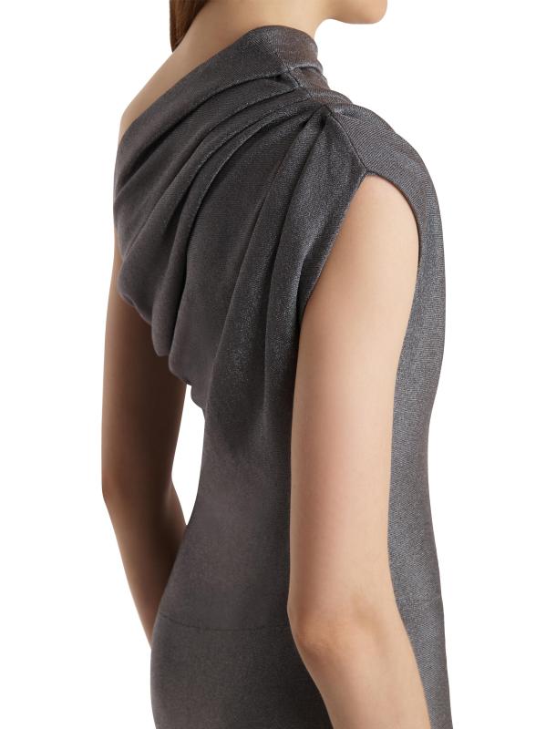 #5: فستان كوكتيل كوست ميتاليك غير متماثل - غونميتال