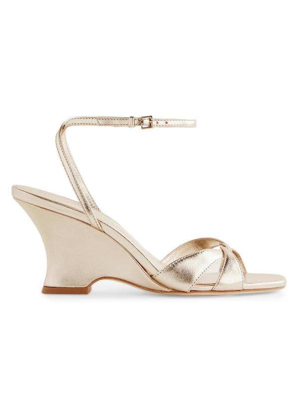 #1: صندل مارغو 75 ملم من الجلد المعدني - الذهب