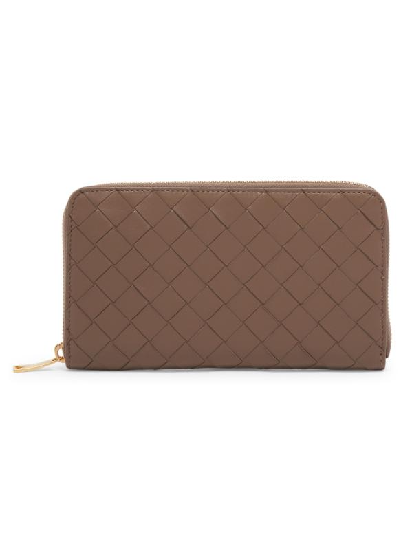 【即納】BOTTEGA VENETA レザー ジップ アラウンド ウォレット Bottega Veneta - レザー・ジップアラウンド・ウォレット を