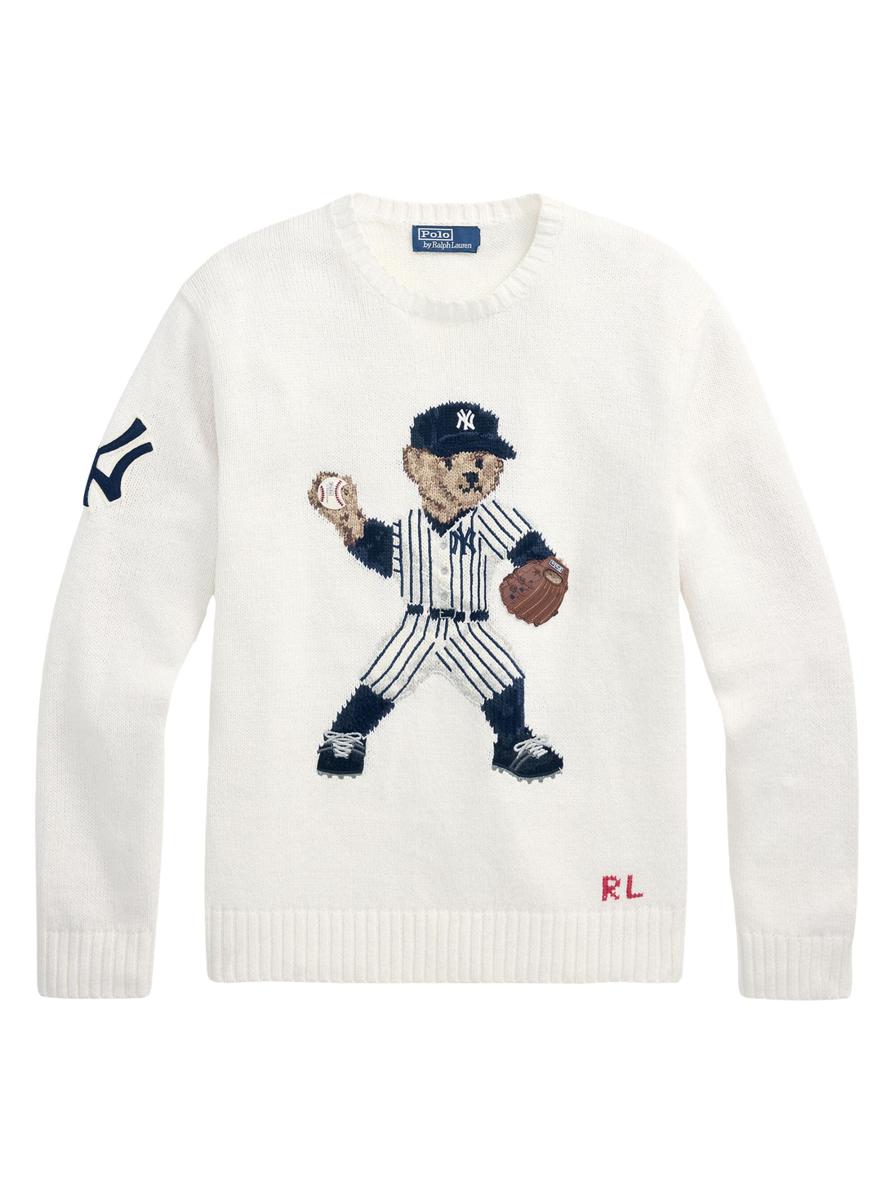 Yankees Bear Linen-Cotton Sweater