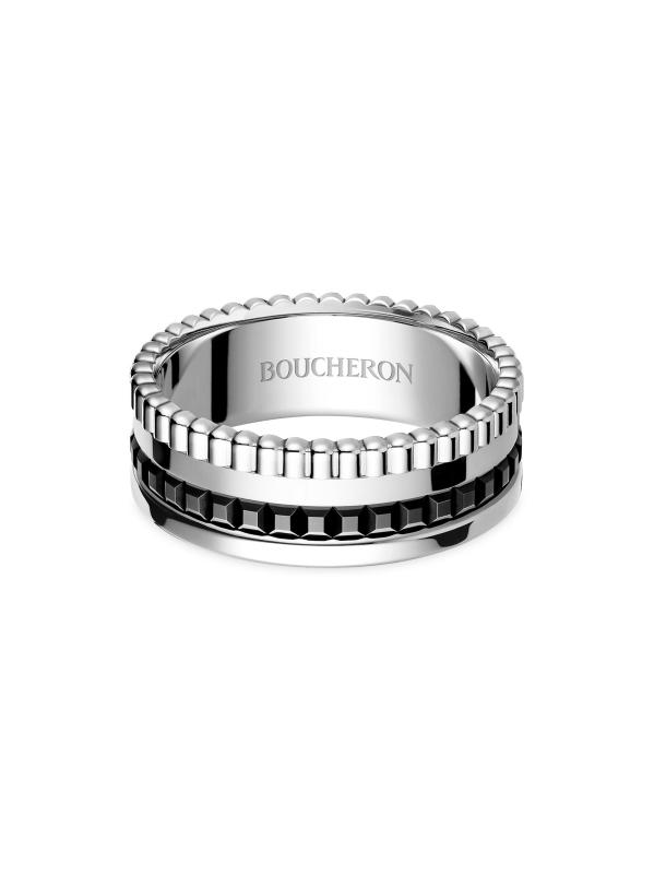 Unisex Quatre Black Edition 18K White Gold 
PVD Ring