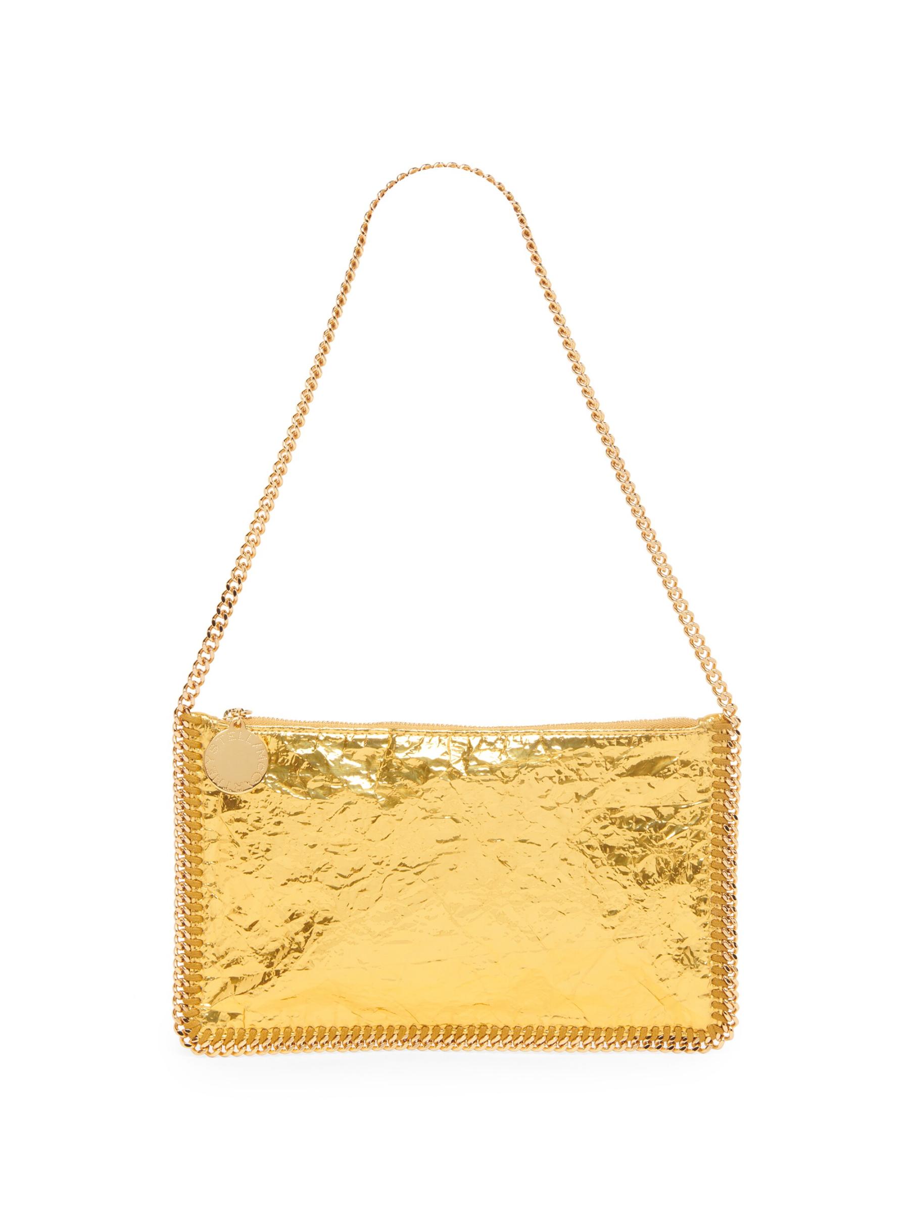 Shop Stella McCartney - Crackled Metallic Clutch Bag | Saks