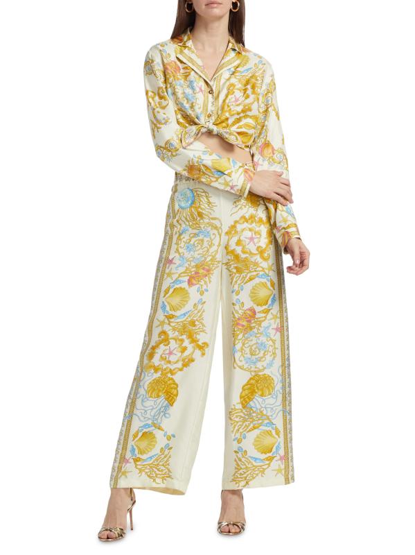 #7: قميص باروكو من الحرير تحت الماء - قشر البيض متعدد الألوان