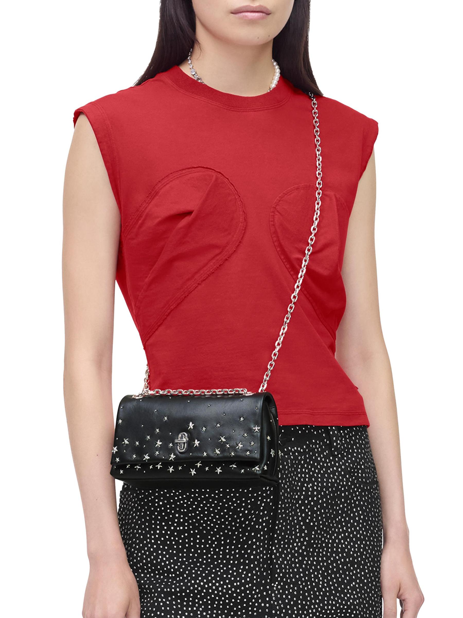 Marc Jacobs☆The Dual Chain Studded Leather Wallet【UK発】 Shop Marc Jacobs - The Star Studded Dual Chain Leather Wallet