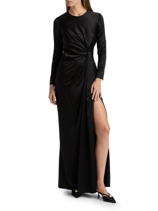 #7: فستان تشارميوز الحريري المزركش من سالومي - أسود