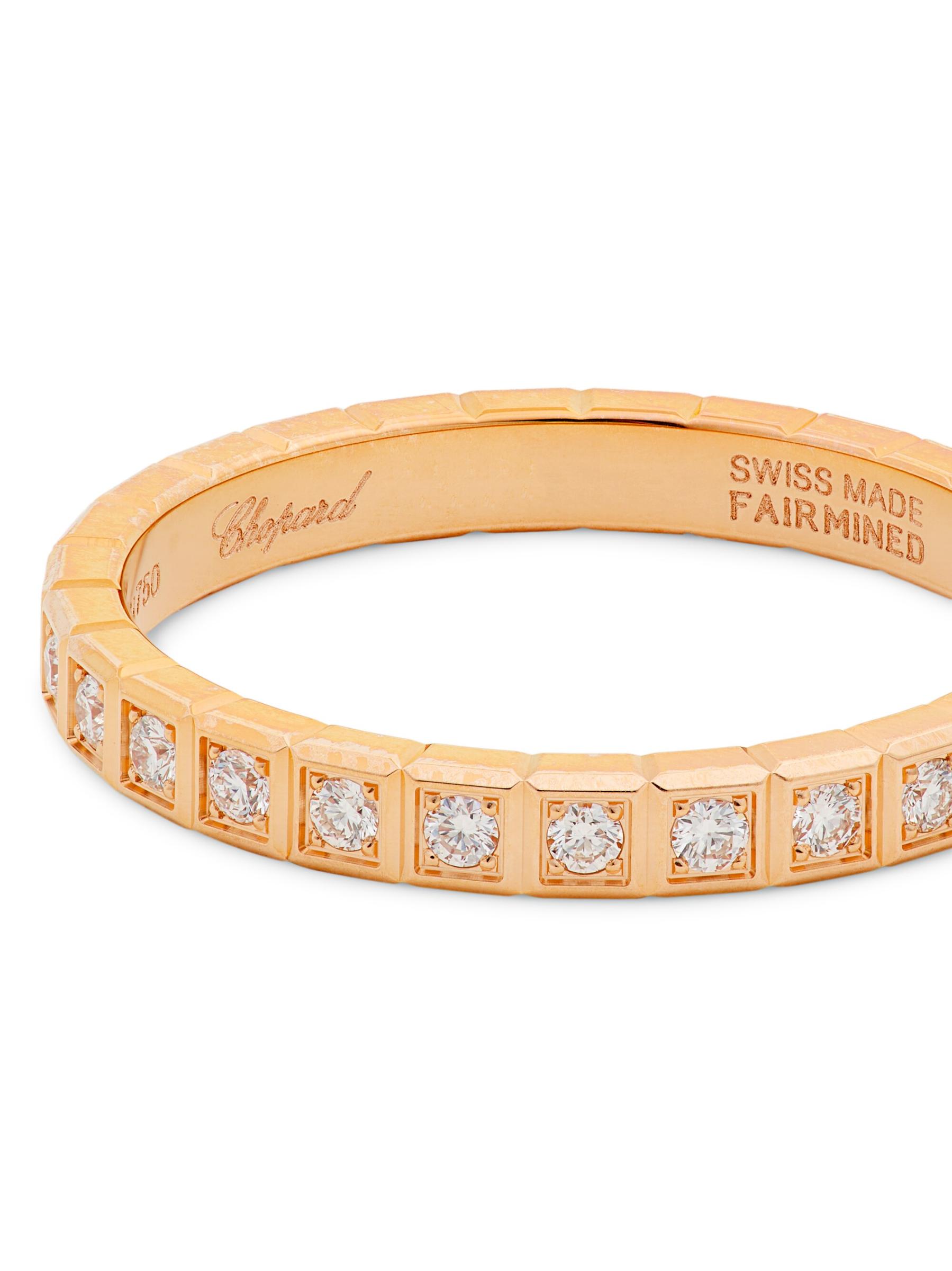 K１８Ｋ　ショパール リング　ローズゴールド Chopard - アイスキューブ 18Kローズゴールド＆ダイヤモンド