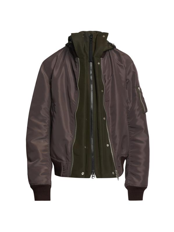 Sacai - ダブル・ジップ・ツイル・ジャケット をオンライン購入 | Saks